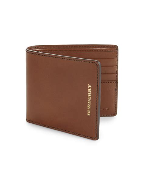 burberry brown leather wallet|authentic Burberry wallet sale.